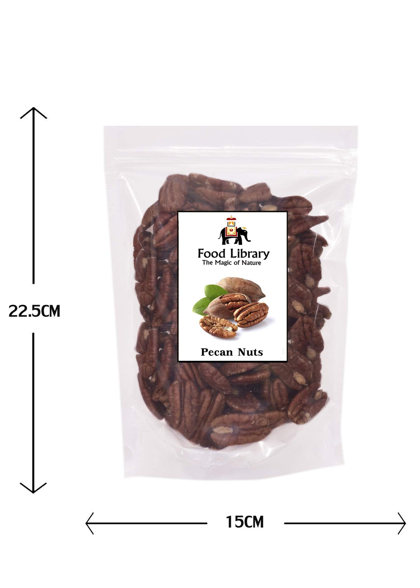 Food Library The Magic of Nature Raw Pecan Nuts, 200g.