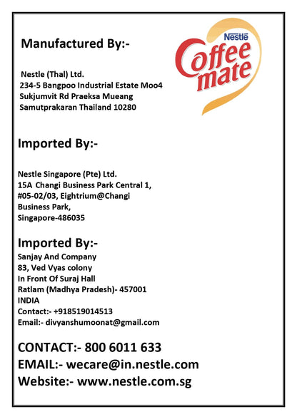 Nestlé Original Coffee Mate Richer & Creamer 400 Grams