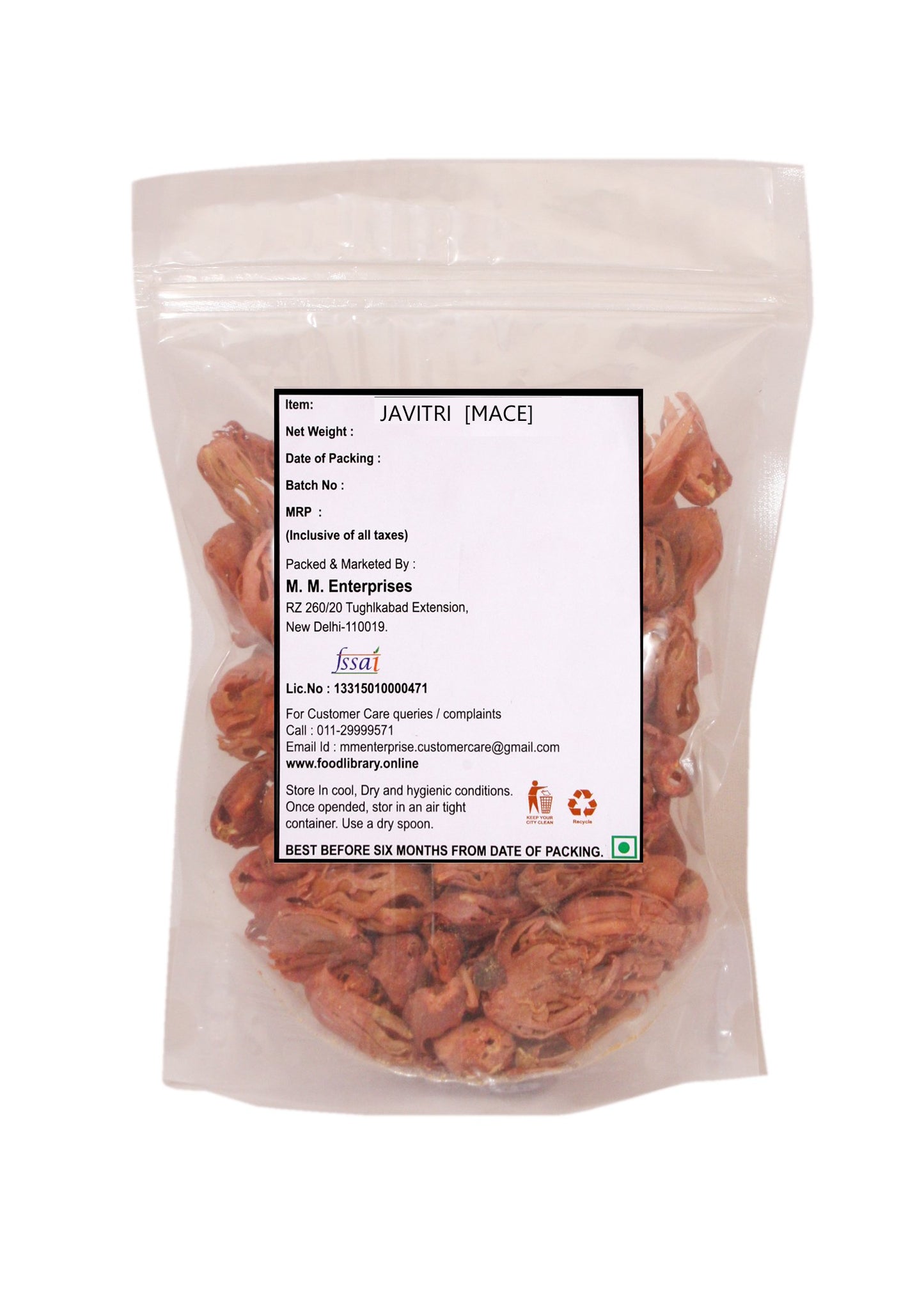 Food Library The Magic of Nature Whole Javitri (Mace) Spice, 100g