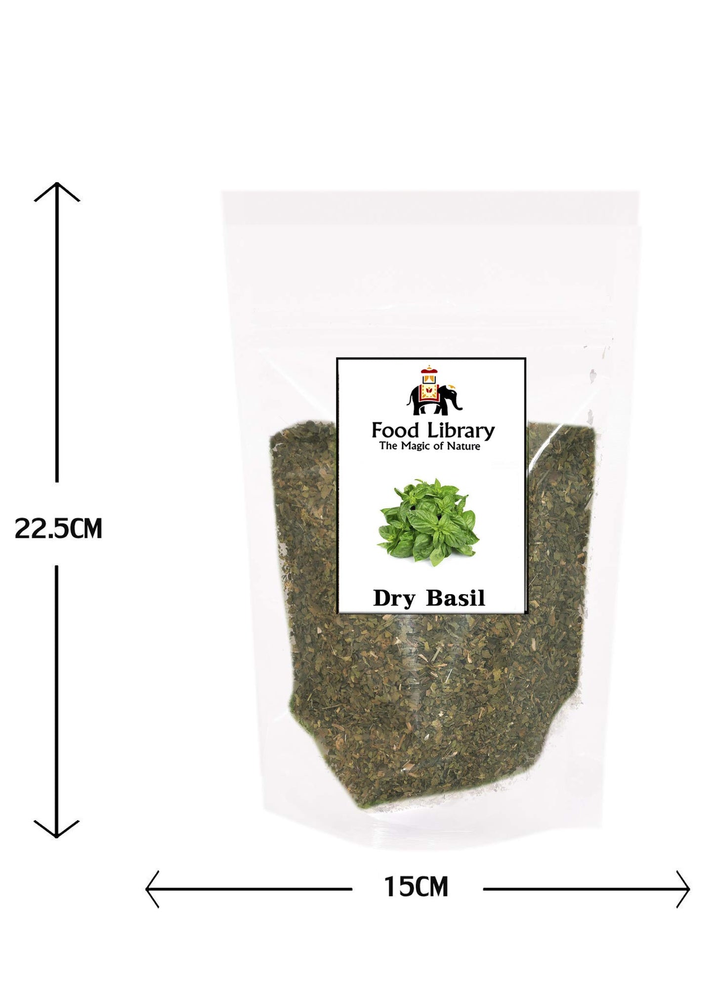 Food Library The Magic of Nature Dried Basil Leaves, 200g