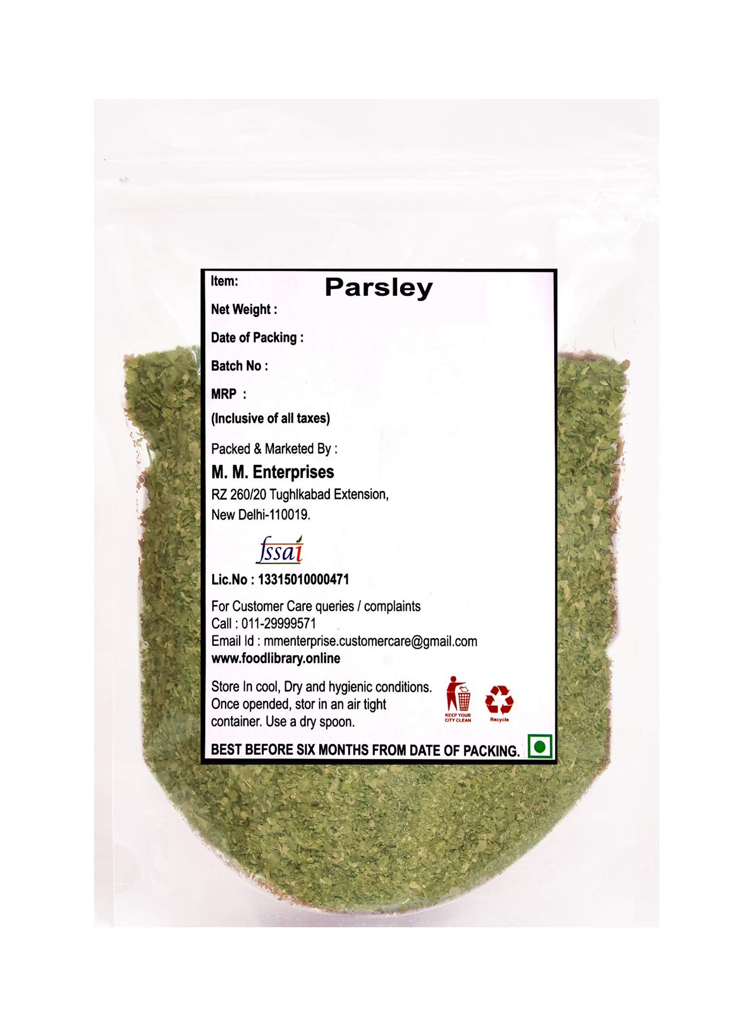 Food Library Dried Parsley Herb (200 g)