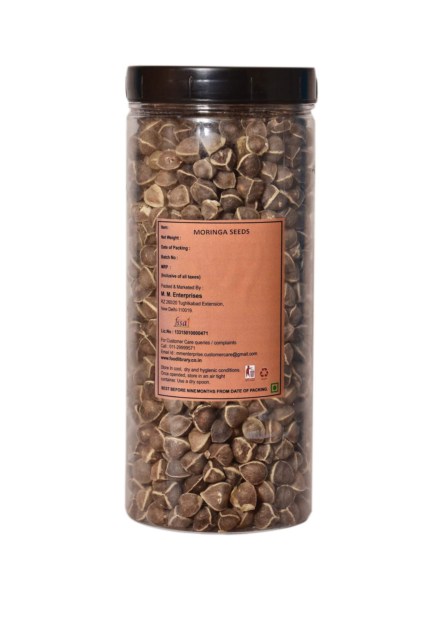 Food Library The Magic of Nature African Moringa/ Drumstick/ Sahijan Seeds, 350gm