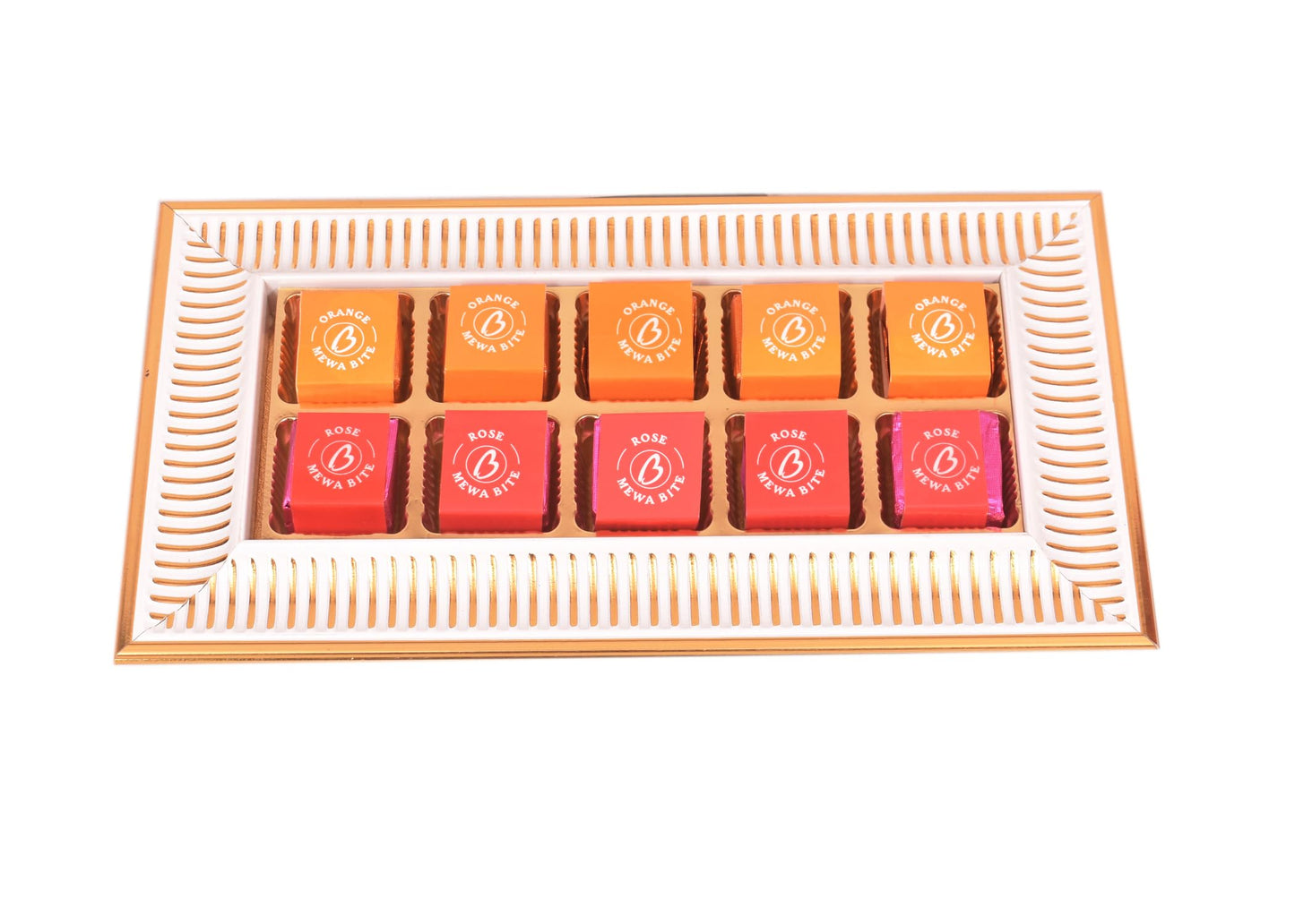 Food Library The Magic Of Nature Mewa Bite | Nutty Delight | Gourmet Treat | Rich & Nutty | Royal & Elegant Gift Tray (Orange & Rose Mewa Bites .)