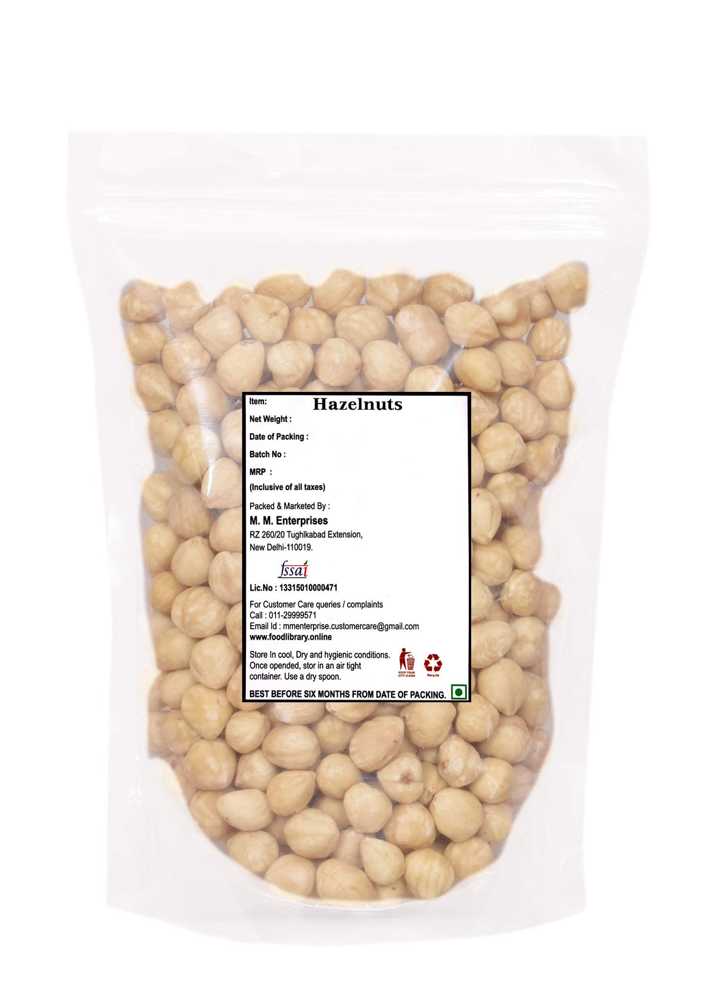 Food Library Turkish Hazelnuts, 200g