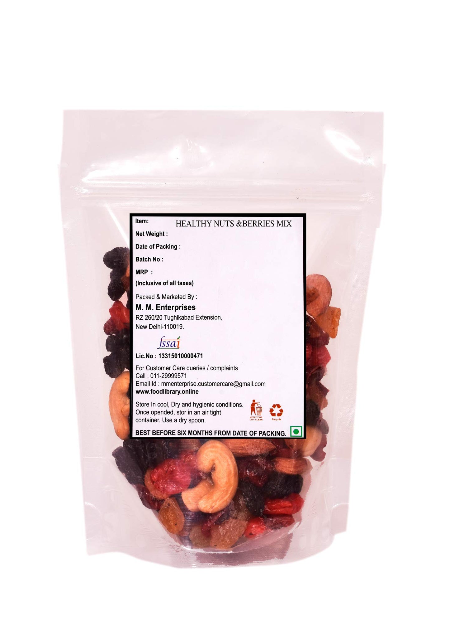 Food Library The Magic of Nature Healthy Nuts & Berries Mix, 200g