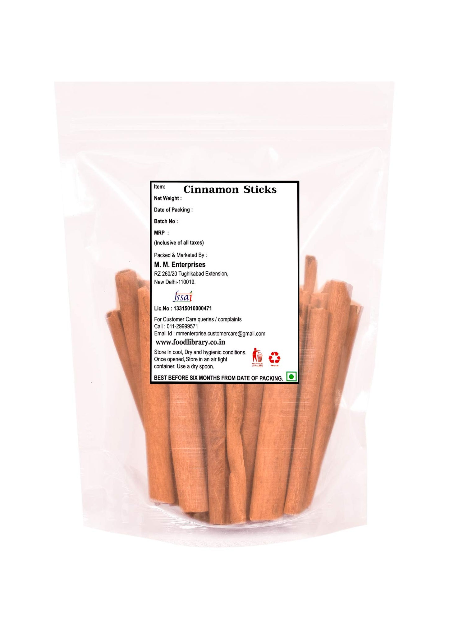 Food Library The Magic of Nature Sri Lankan Cinnamon (Dalchini) Sticks, 200g