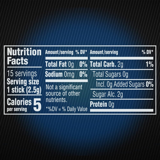 Wrigley's 5 Cobalt Peppermint, Sugar Free Gum, 15 Sticks, 40.5 G