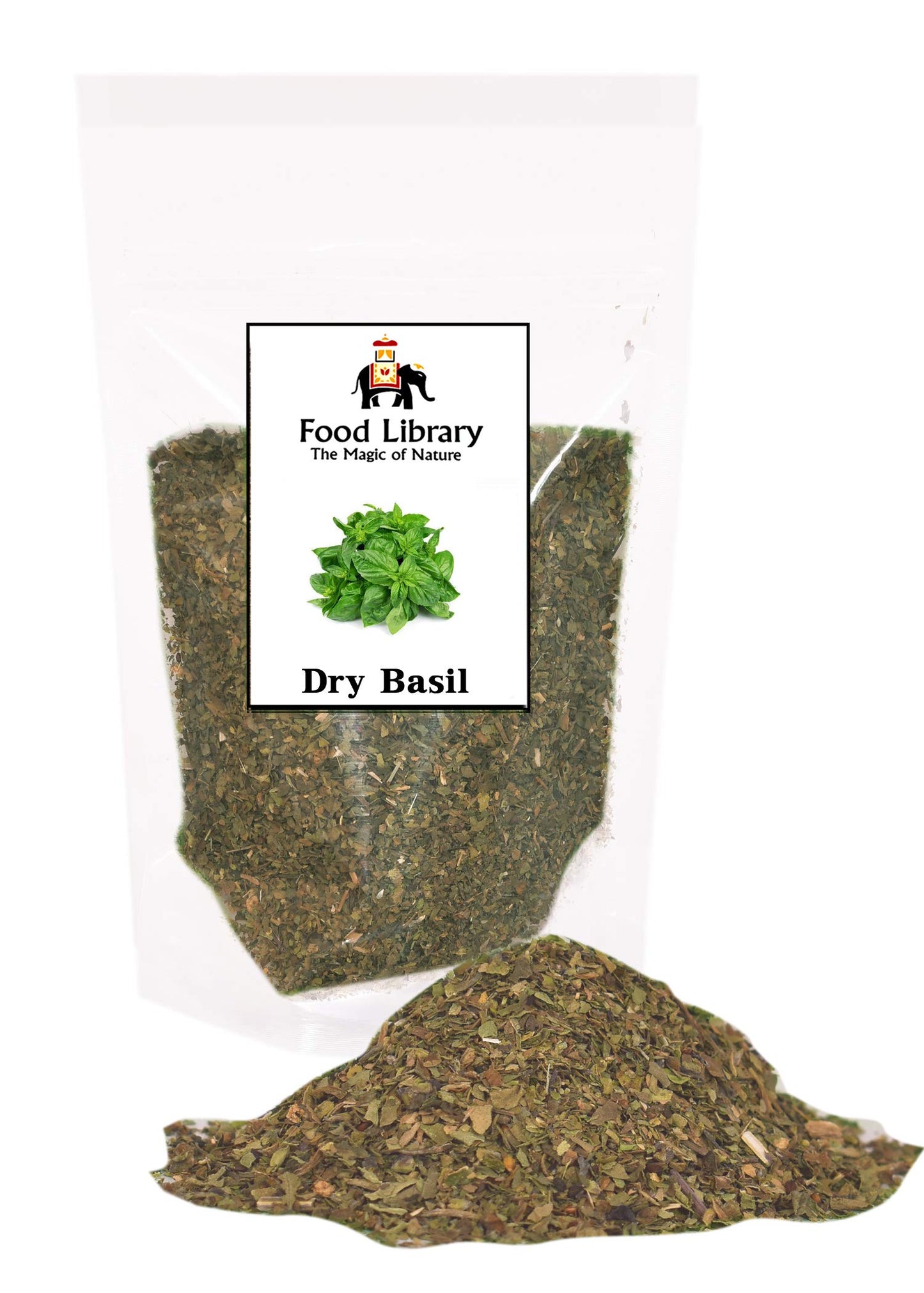 Food Library The Magic of Nature Dried Basil Leaves, 200g