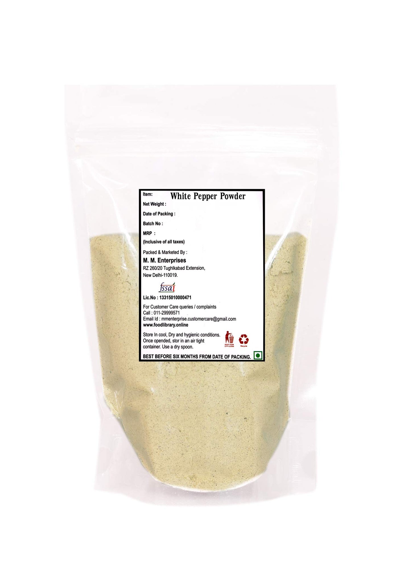 Food Library The Magic Of Nature Authentic Exotic Aromatic Flavourful Indian Spices. (200 gm, White Pepper Powder)