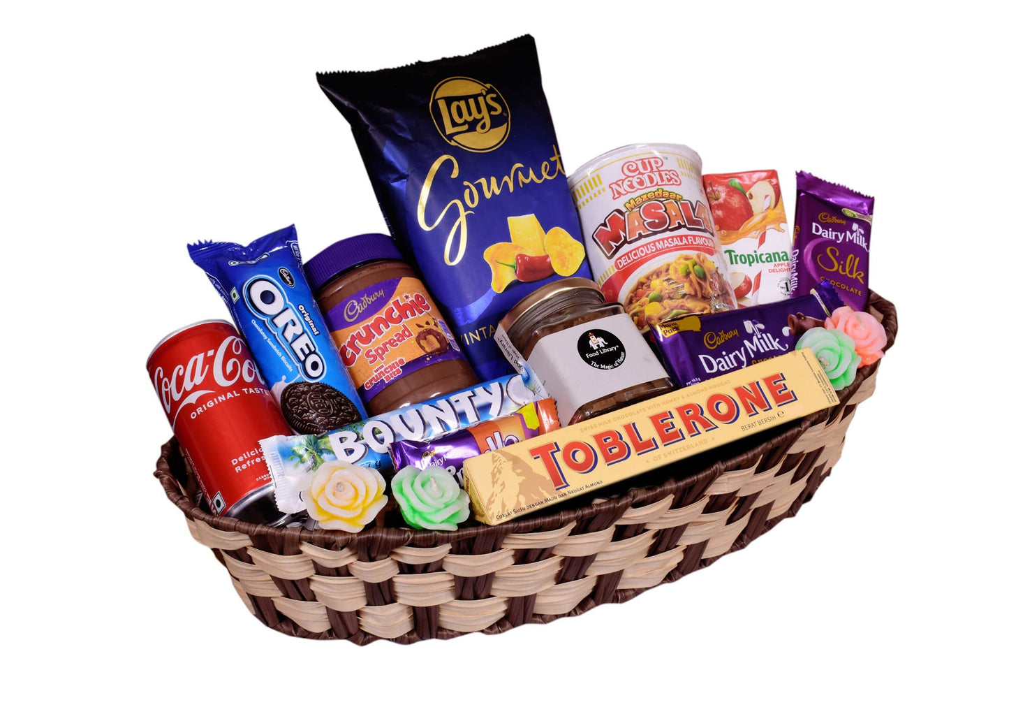 Food Library The Magic of Nature Diwali Gift Hamper Basket for Family/Friend/Corporate/Wedding (All Occasions) (Assorted Gourmet)