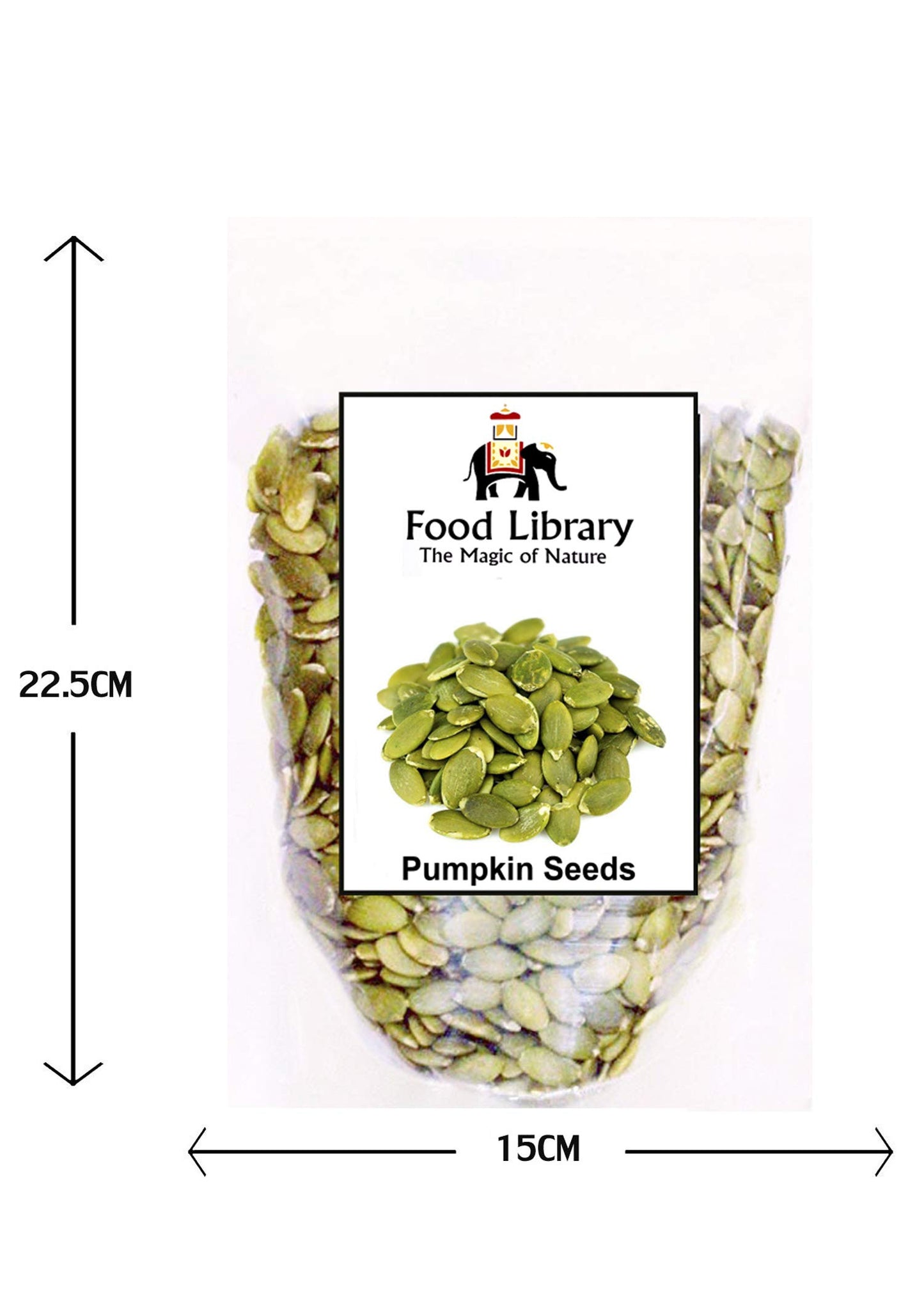 Food Library The Magic of Nature Raw Green Pumpkin Seeds, 200g