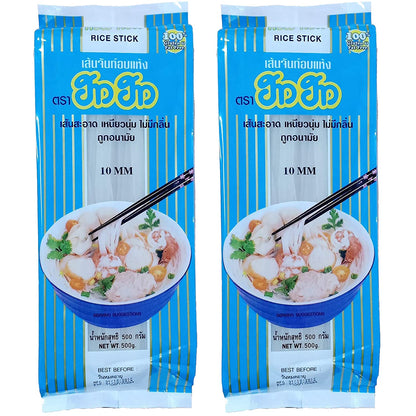 How-How Rice Stick Noodles - 10mm, 2 x 500 g
