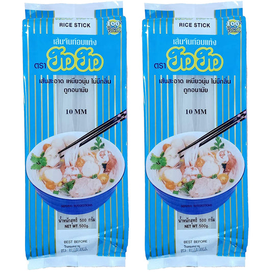How-How Rice Stick Noodles - 10mm, 2 x 500 g