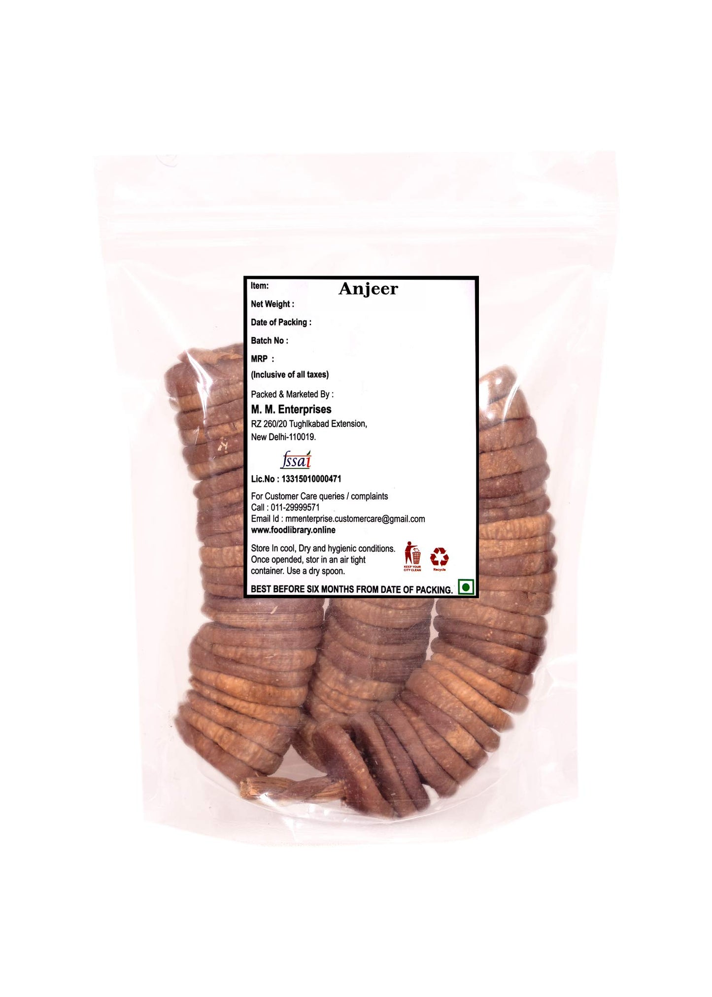 Food LibraryThe Magic Of Nature Premium Dried Afghani Figs (Anjeer) - Nature's Sweet Delight, Rich in Flavor and Nutrients...400gm
