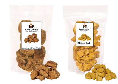 Food Library The Magic of Nature Combo of Amritsari Urad & Moong Dal Wadiyan, 400g Each
