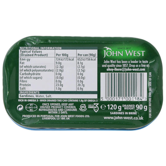 John West Sardines in Brine, 120 g