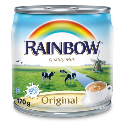 Rainbow Full Cream Sterilized, Evaporated Milk, 160 Millilitre - Cream