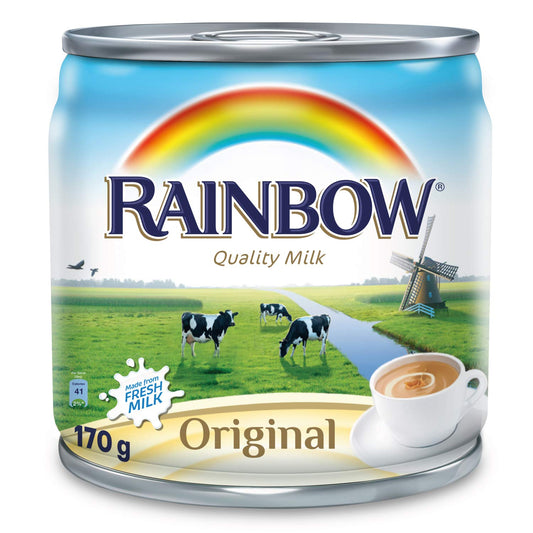 Rainbow Full Cream Sterilized, Evaporated Milk, 160 Millilitre - Cream