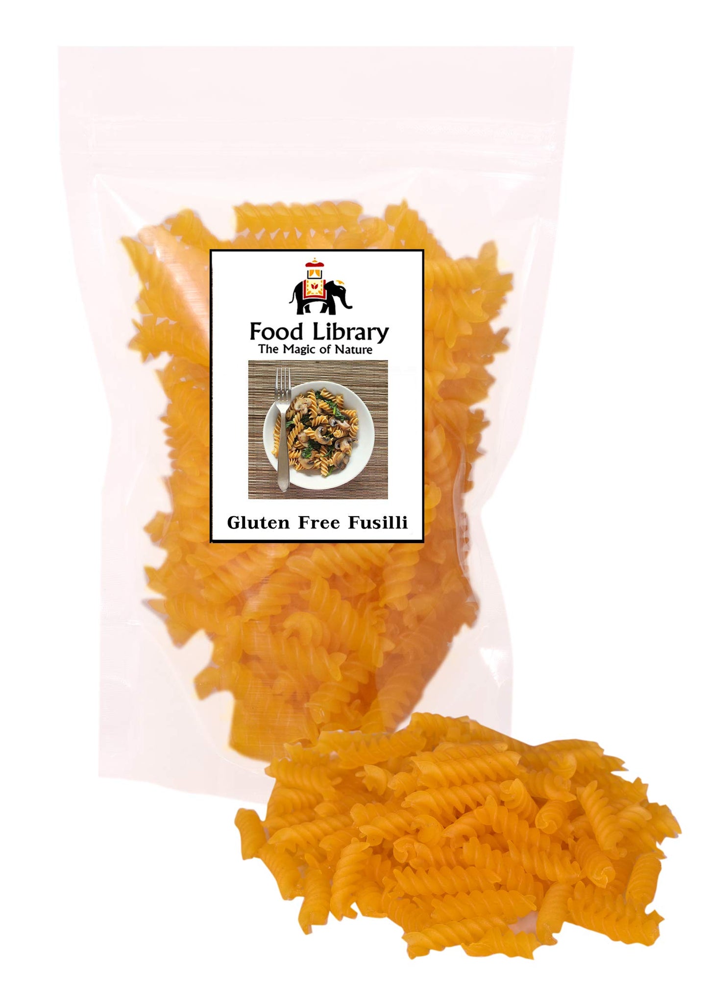 Food Library The Magic of Nature Gluten Free Pasta, 400gm. (400gm, Fusilli (Spiral))