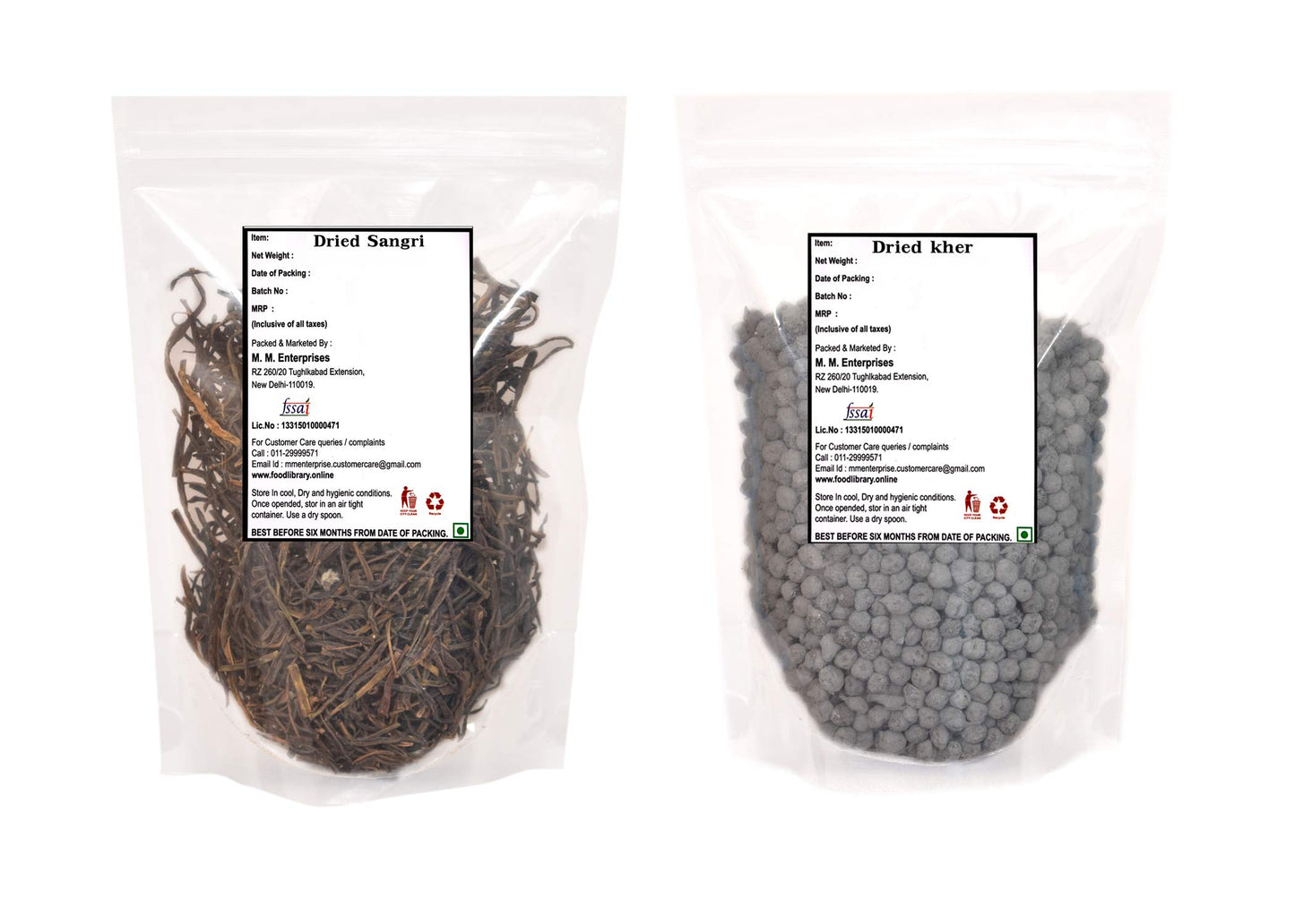 Food Library Combo of Rajasthani Dried Sangri + Ker, 200g Each