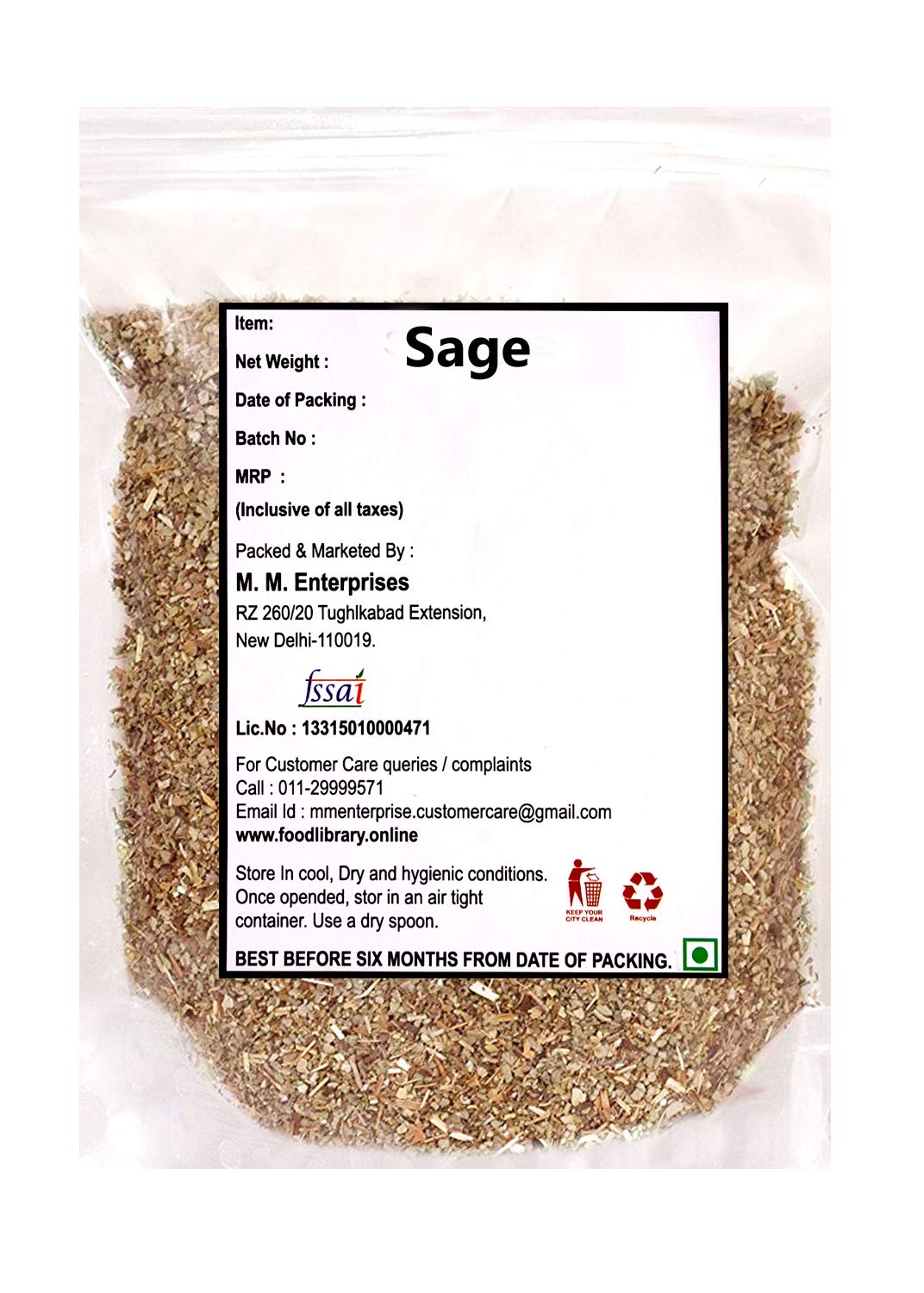 Food Library The Magic of Nature Sage Herb, 200g