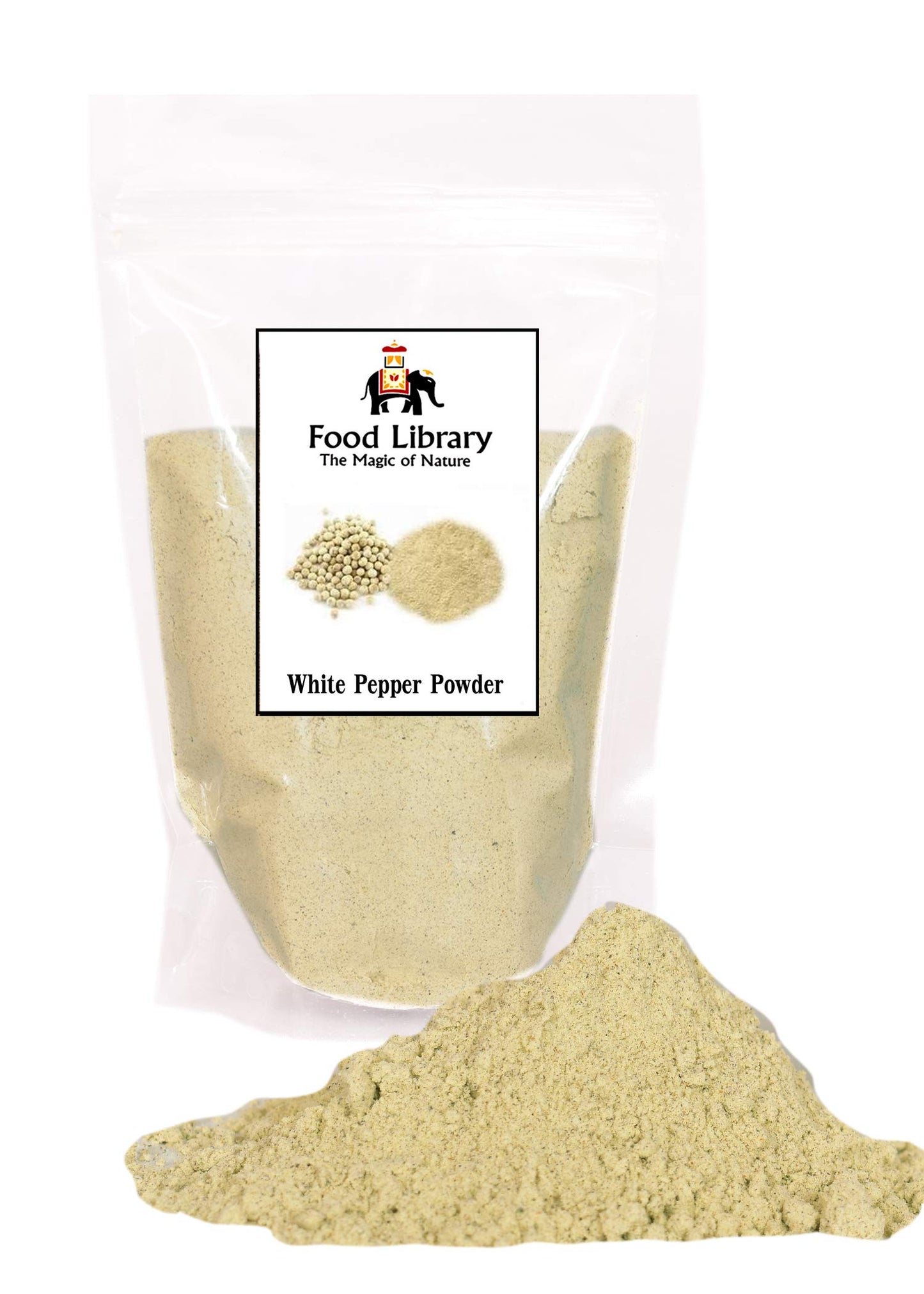 Food Library The Magic Of Nature Authentic Exotic Aromatic Flavourful Indian Spices. (200 gm, White Pepper Powder)