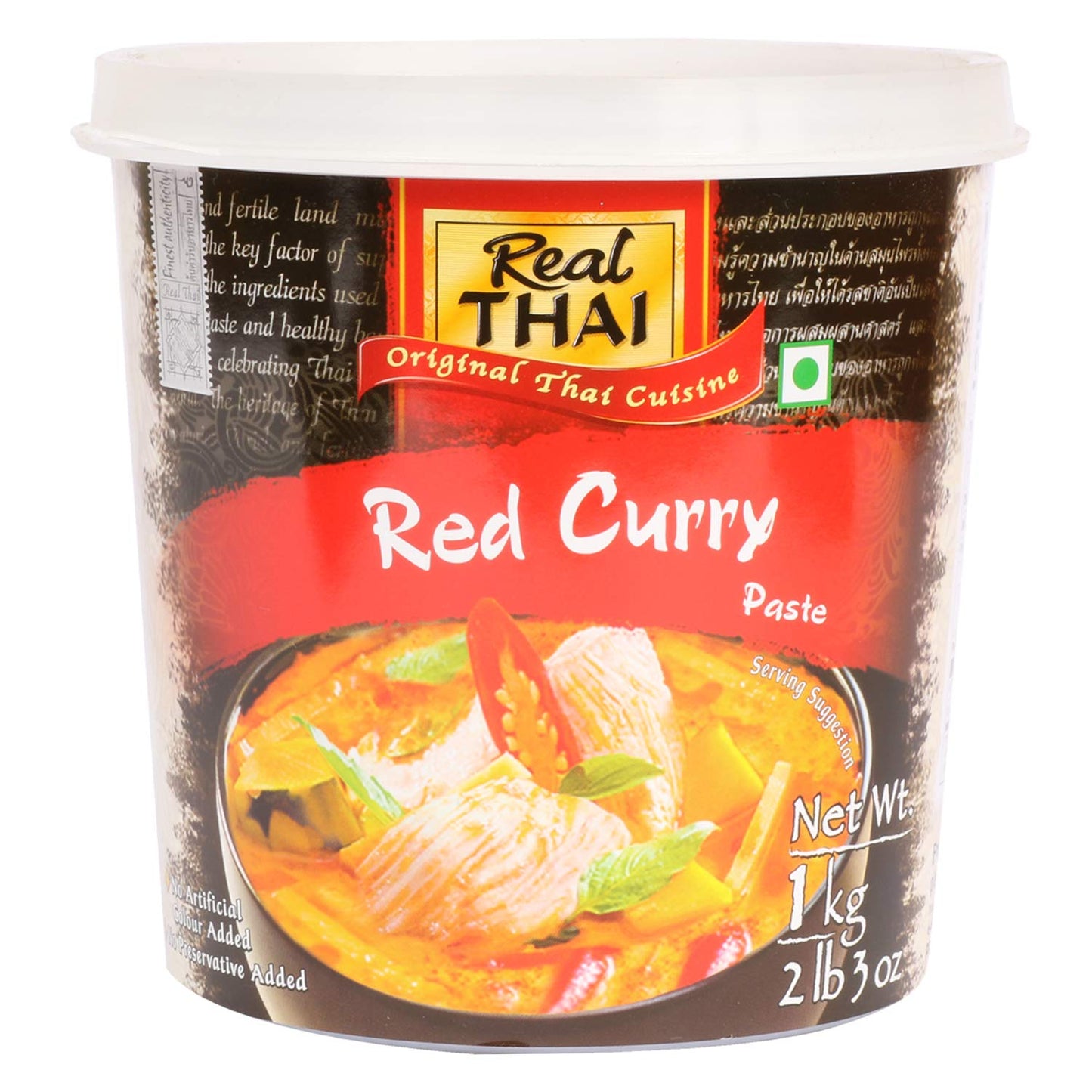 Real THAI Original Thai Cuisine Red Curry Paste, 35.27 oz ℮ 1 Kg