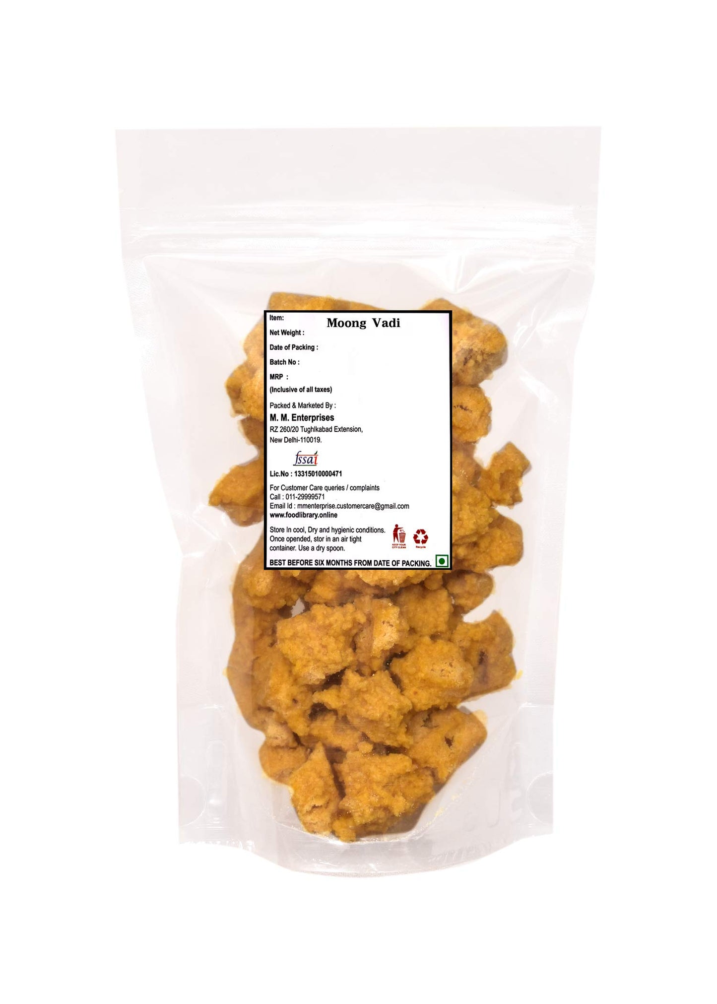 Food Library Moong Dal Wadi - Mangodi (400g)