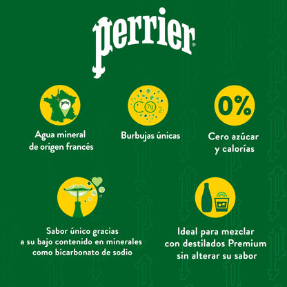 Perrier Carbonated Mineral Water • Water Captured at the Source in France, 11.16 fl oz ℮ 330 ml, 4 Pack