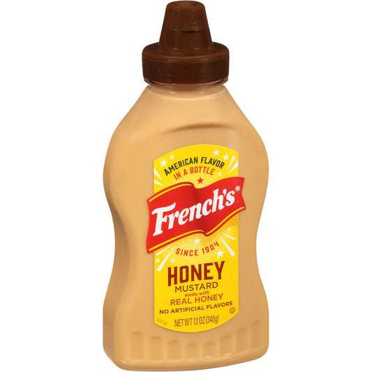French’s Honey Mustard (340g) | Sweet & Tangy | Made With Real Honey | No Artificial Flavours | Perfectly Used in Vinaigrettes & Marinades