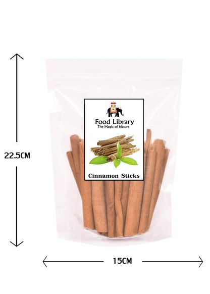 Food Library The Magic of Nature Sri Lankan Cinnamon (Dalchini) Sticks, 200g