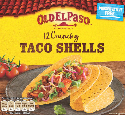 Old El Paso 12 Crunchy Taco Shells, 5.5 oz / 156 g