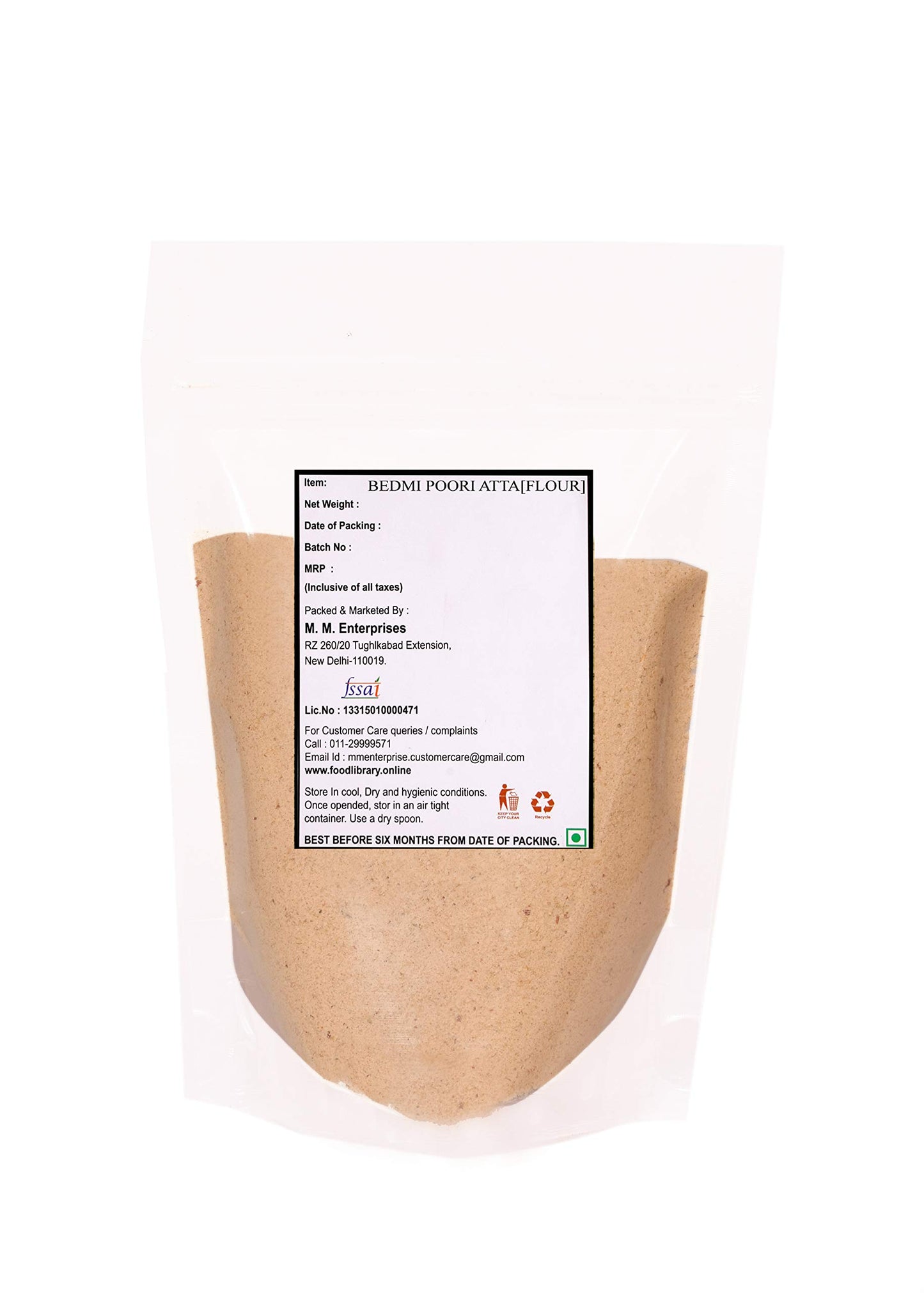 FOOD LIBRARY THE MAGIC OF NATURE Rajasthani Bedmi Poori Atta (Flour), 400 Grams