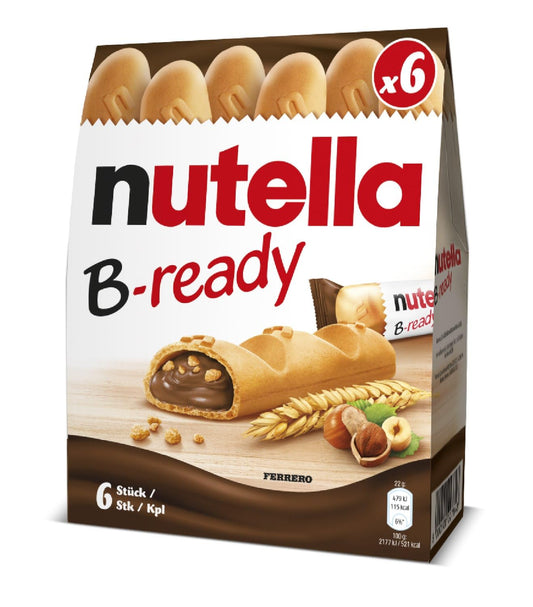 Nutella B-Ready Wafer, 6 X 22 g