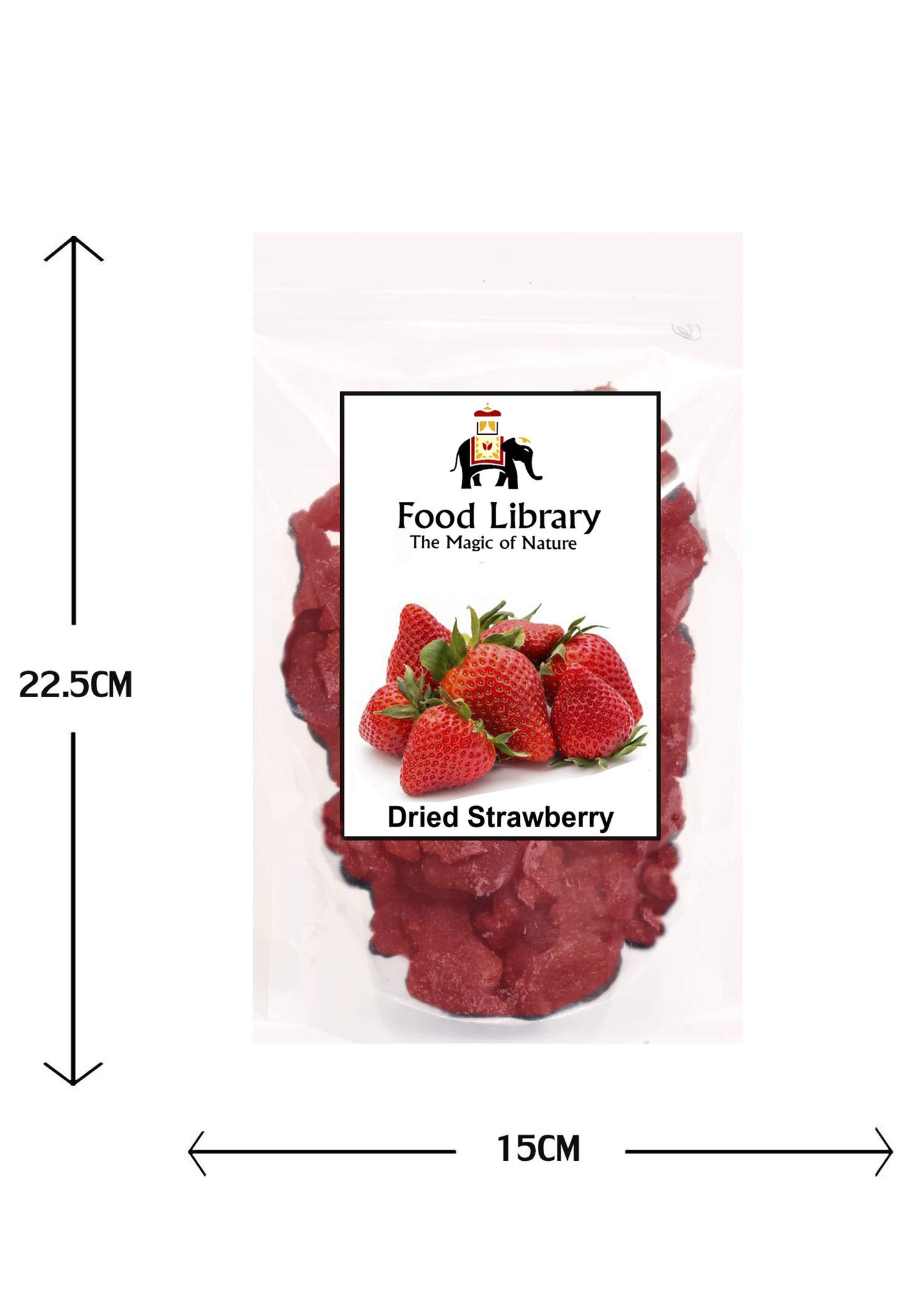 Food Library The Magic of Nature Dried Fruits, 200 grams (Strawberry)