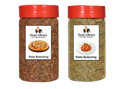Food Library The Magic of Nature Combo of Pizza & Pasta Seasoning Sprinkler (Mix Herbs), 65g/ 40g