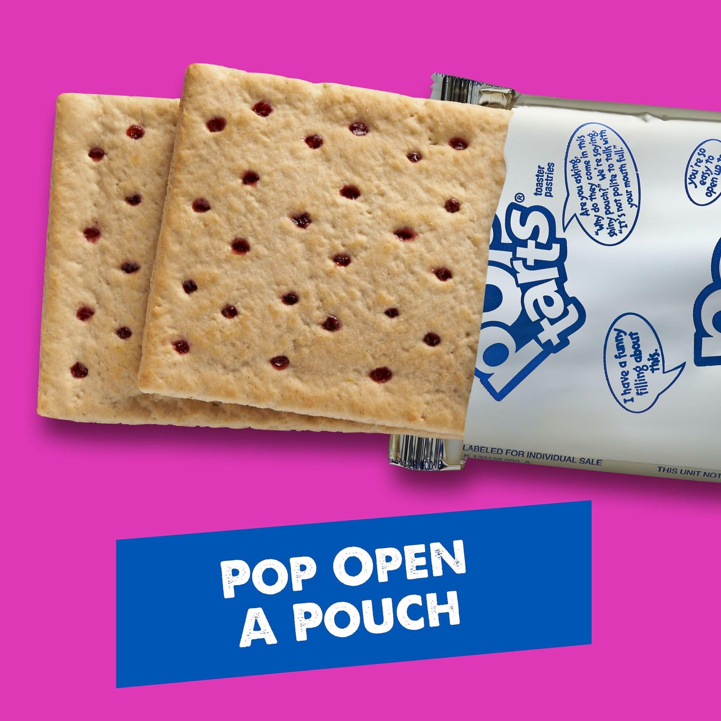 Pop Tarts Unfrosted Strawberry, 384 g