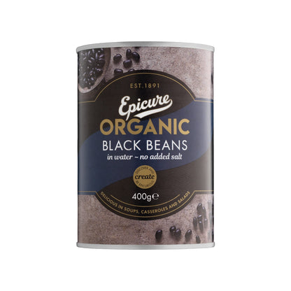 Epicure Black Beans in Water, 400g
