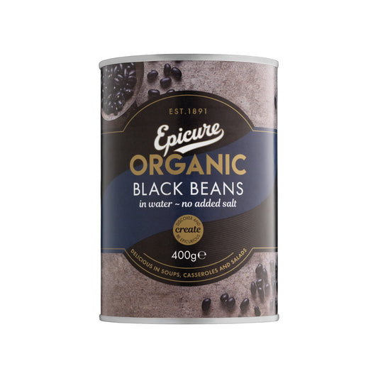 Epicure Black Beans in Water, 400g