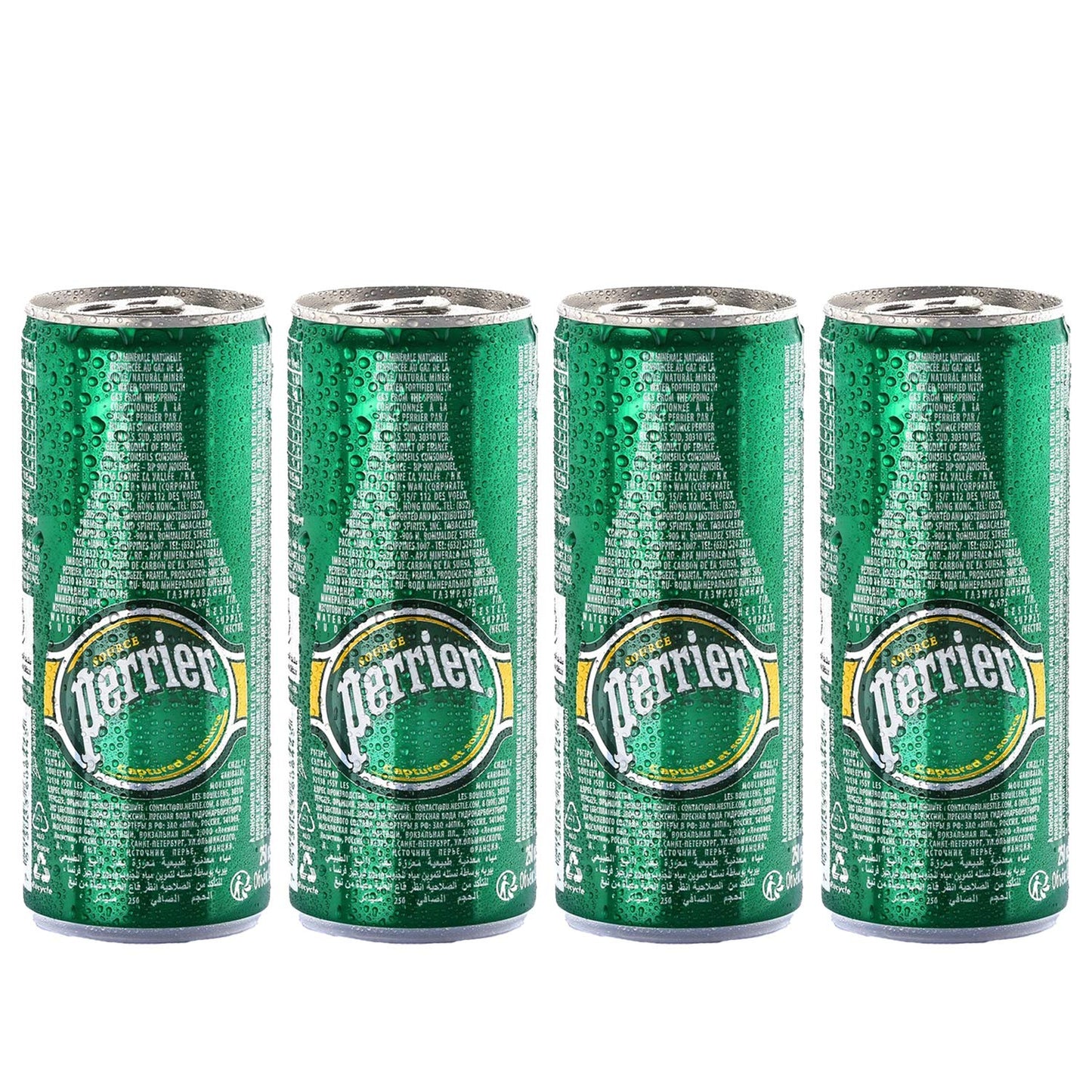 Perrier Carbonated Mineral Water • Water Captured at the Source in France, 8.45 fl oz ℮ 250 ml, 4 Pack