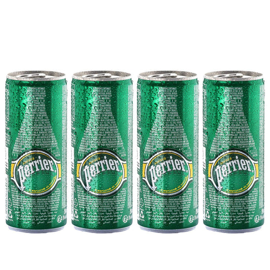 Perrier Carbonated Mineral Water • Water Captured at the Source in France, 8.45 fl oz ℮ 250 ml, 4 Pack