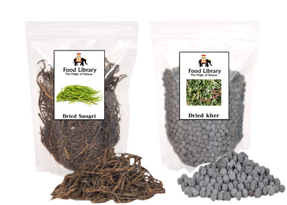 Food Library Combo of Rajasthani Dried Sangri + Ker, 200g Each