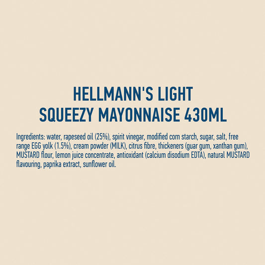 Hellmann's Light Mayonnaise, 430 ml
