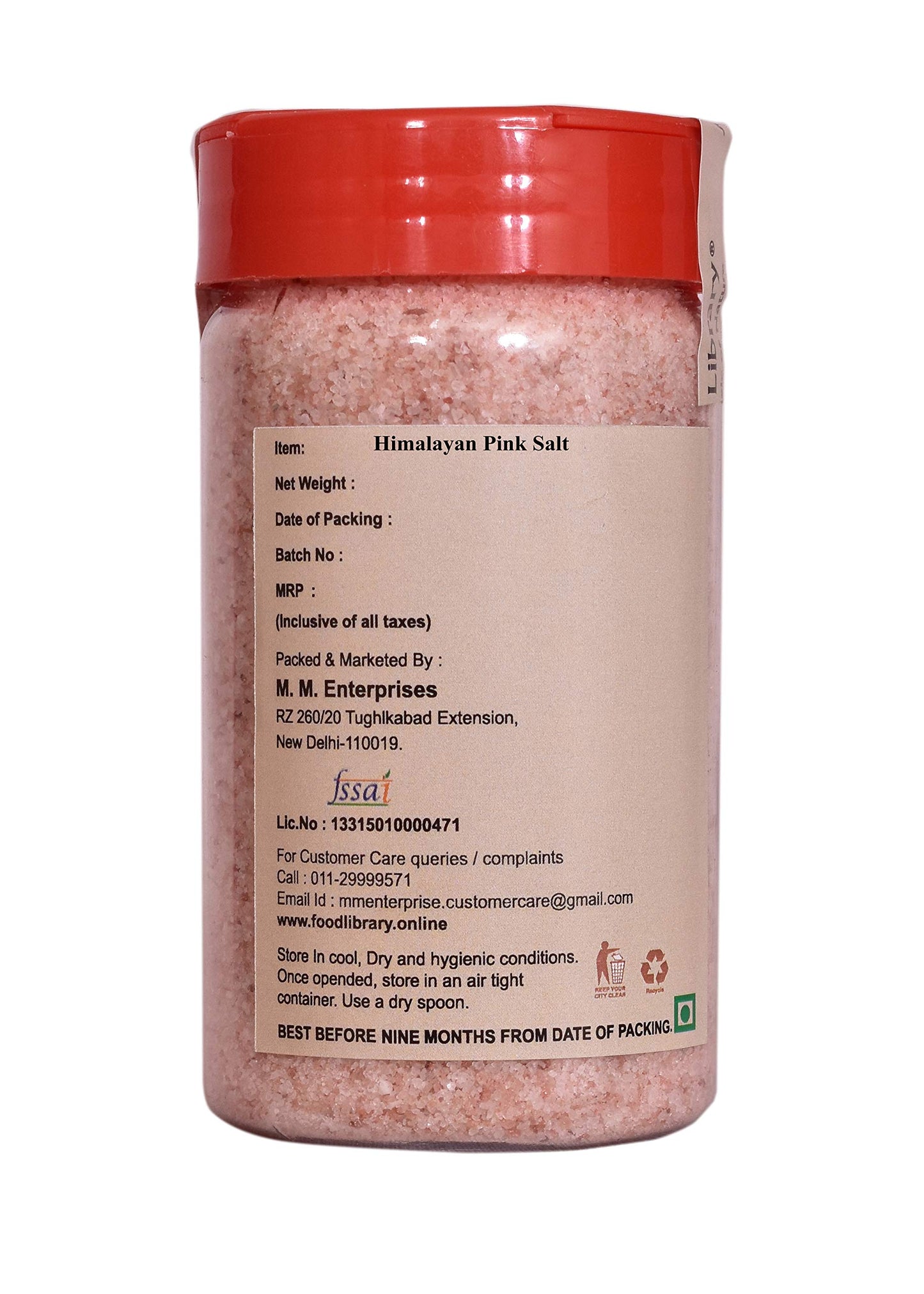 Food Library The Magic of Nature Natural Himalayan Pink Rock Salt Sprinkler, 200g