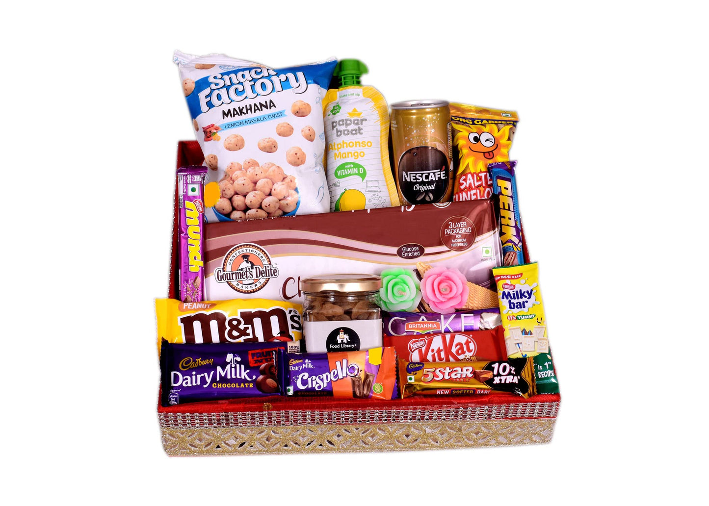 Food Library The Magic of Nature Diwali Gift Hamper Basket for Family/Friend/Corporate/Wedding/diwali/Christmas/Bhai dooj/rakhi (All Occasions) (Assorted snacks)