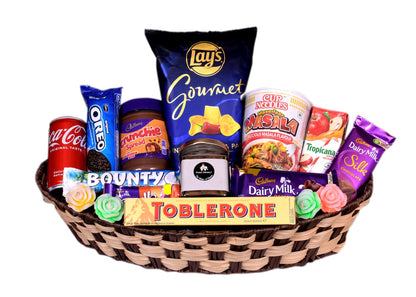 Food Library The Magic of Nature Diwali Gift Hamper Basket for Family/Friend/Corporate/Wedding (All Occasions) (Assorted Gourmet)