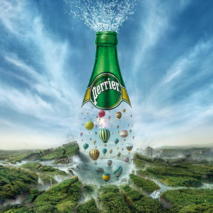Perrier Carbonated Mineral Water • Water Captured at the Source in France, 11.16 fl oz ℮ 330 ml, 4 Pack