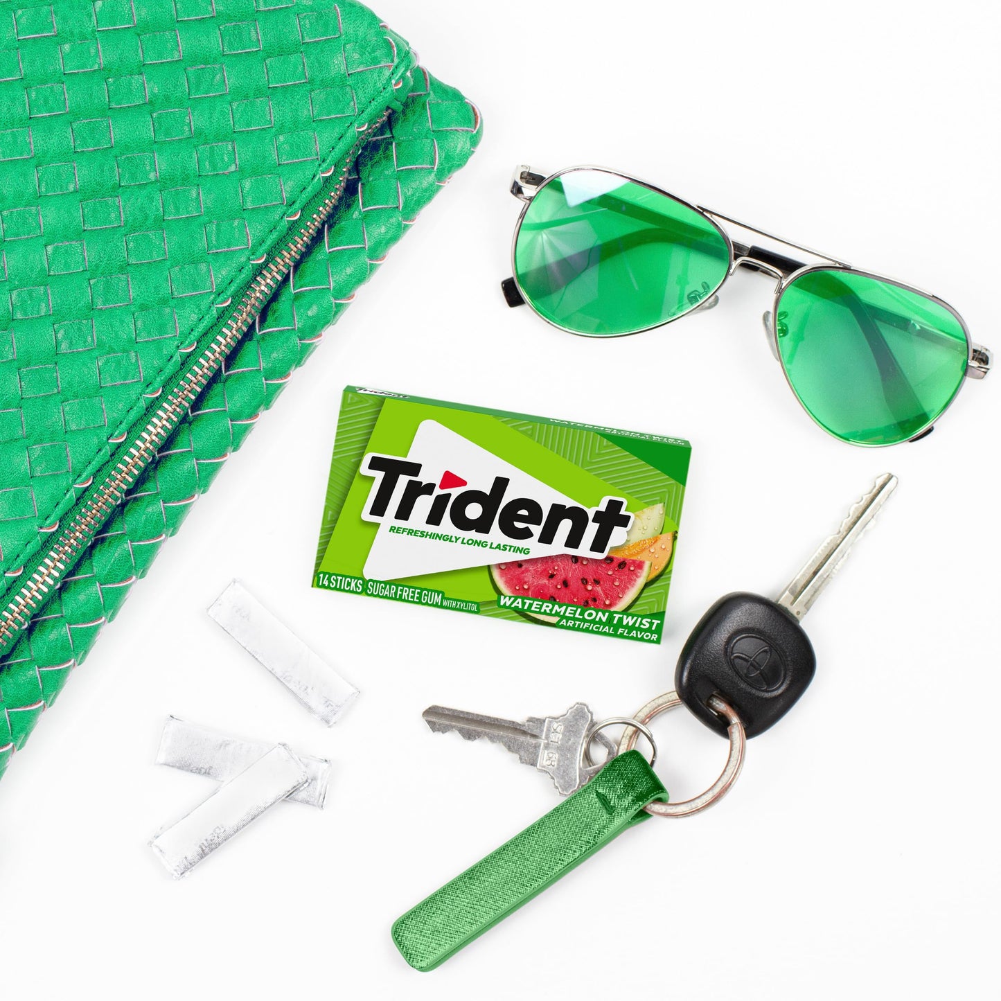 Trident Watermelon Twist Sugar Gum Watermelon Twist 14 Ct Pack Of 12
